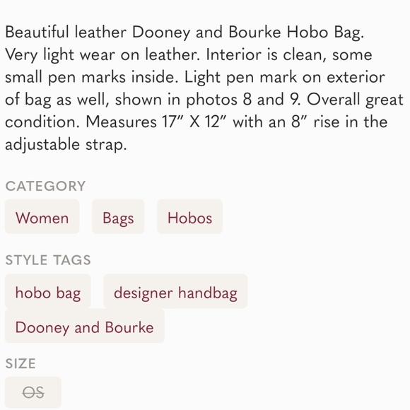 Dooney & Bourke Leather Handbag brown - Picture 11 of 11